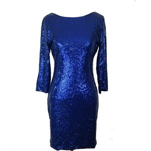 Gianni Bini Blue Sequin Dress